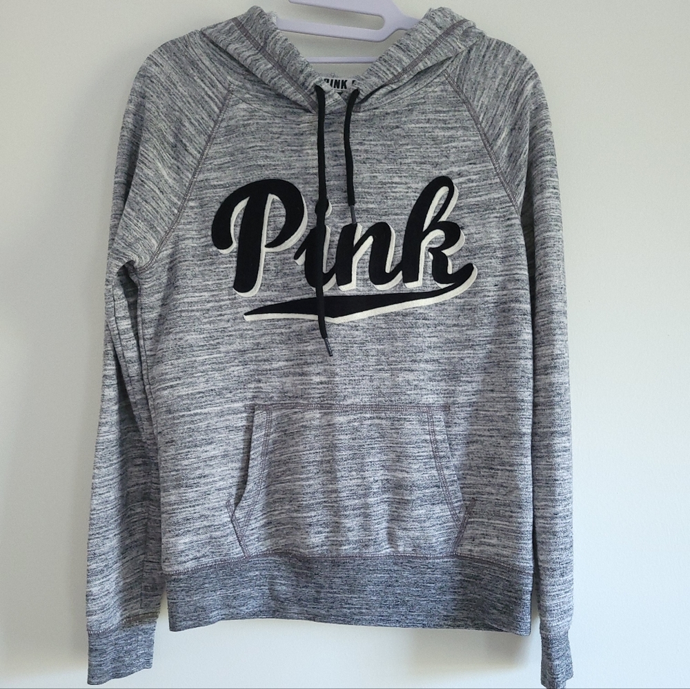 PINK Victoria's Secret Heather Gray Hoodie EUC
